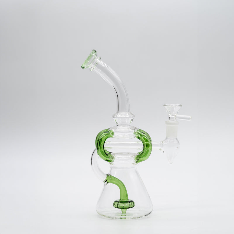 9.5" Glass Water Pipe Recycler Bong - LNX338