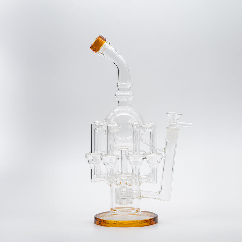 13" Glass Octopus RECYCLER Beaker Bong HIGH QUALITY Water Pipe -LNX333