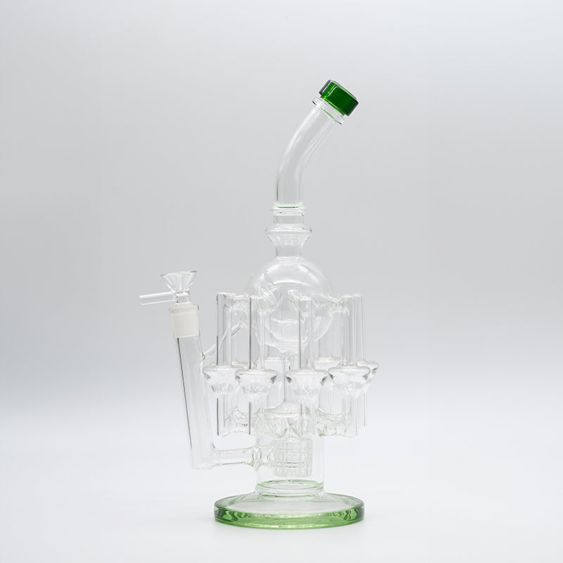 13" Glass Octopus RECYCLER Beaker Bong HIGH QUALITY Water Pipe -LNX333